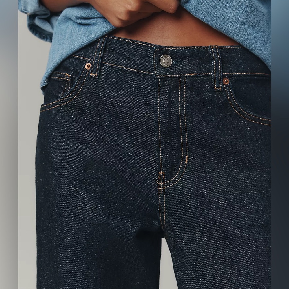 Reformation Greer Midrise Straight Jean in Ondine - Picture 3 of 7